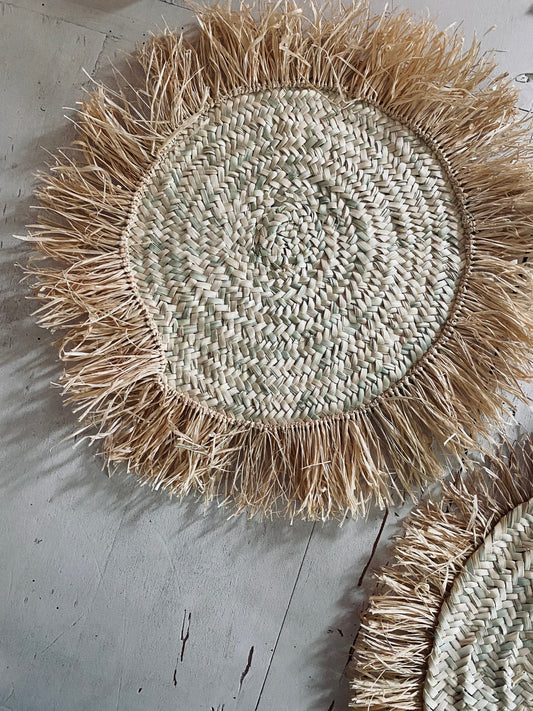 Set de table rond en raphia